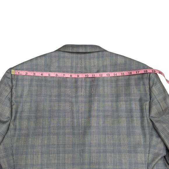 Daniel Cremieux Loro Piana 40R 34W Loro Piana Wool & Silk Blue Check Suit NWT - Picture 9 of 16